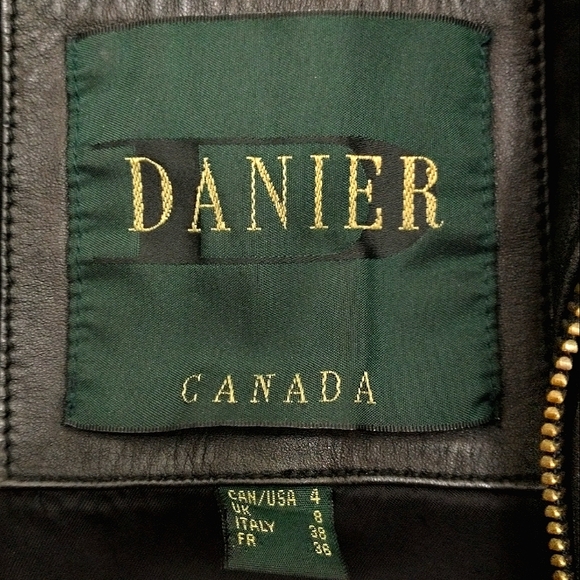 Danier Daft Punk Genuine Leather Zip Jacket Size 4 - Picture 5 of 11